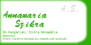 annamaria szikra business card