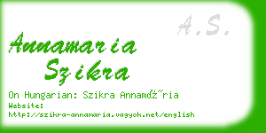 annamaria szikra business card